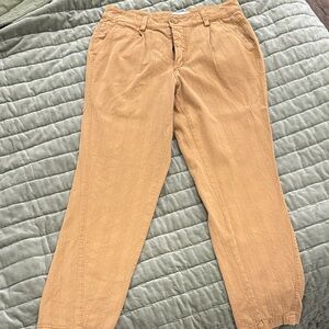 Anthropologie Women's textured cotton Pants in Tan